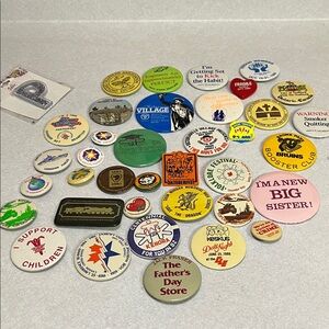 Vintage Button and Pin Collection